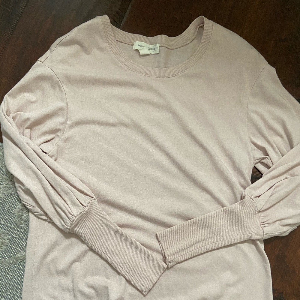 Pale pink knit top